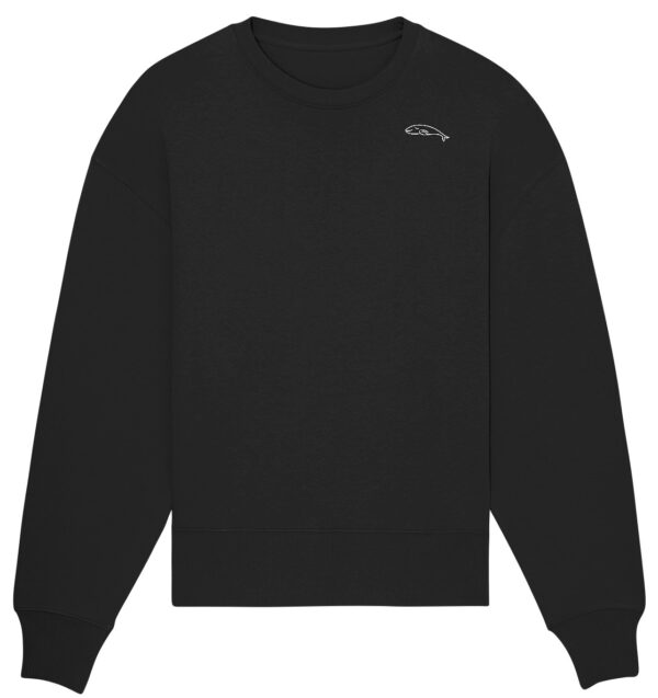 Whale Organic Oversize Sweatshirt Black