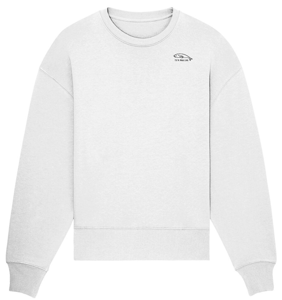 Whale Organic Oversize Sweatshirt White