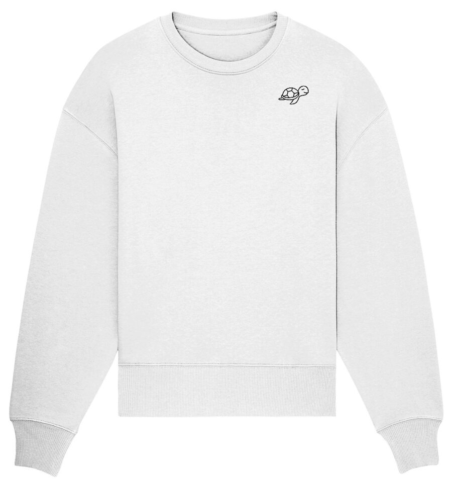 Turtle Organic Oversize Sweatshirt White