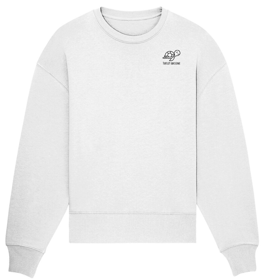 Turtle Organic Oversize Sweatshirt White