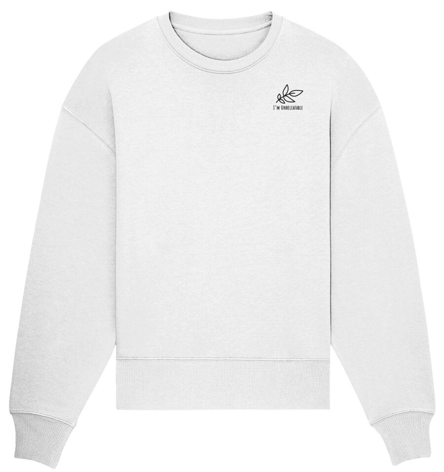 Unbeleafable Organic Oversize Sweatshirt White