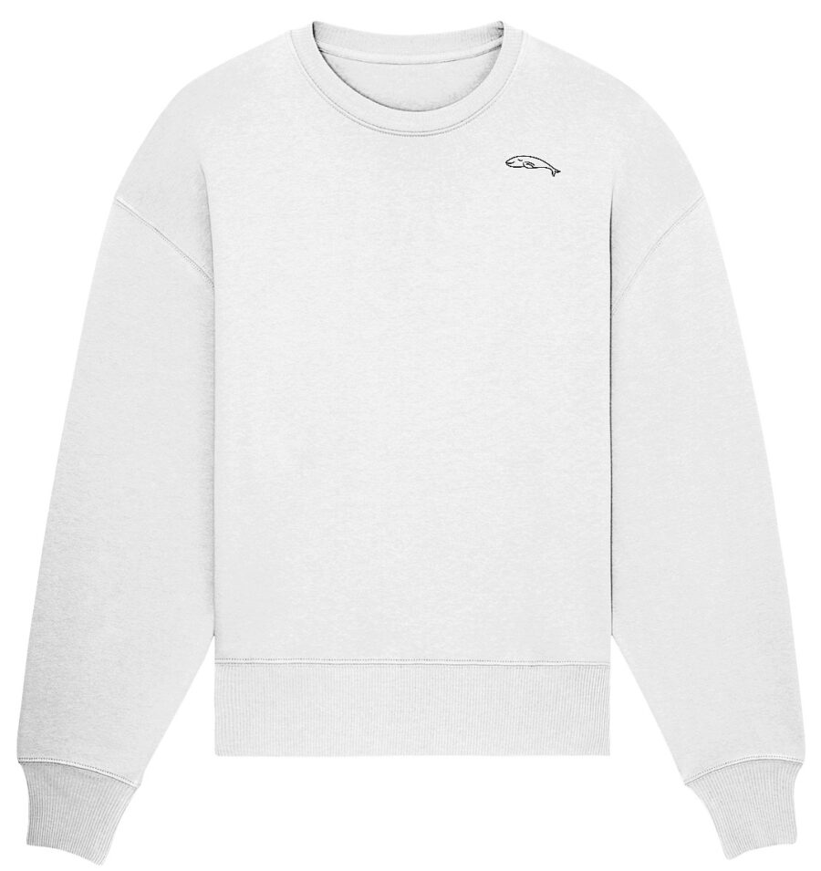 Whale Organic Oversize Sweatshirt White