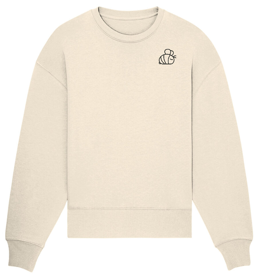 Bee Organic Oversize Sweatshirt Natural Raw