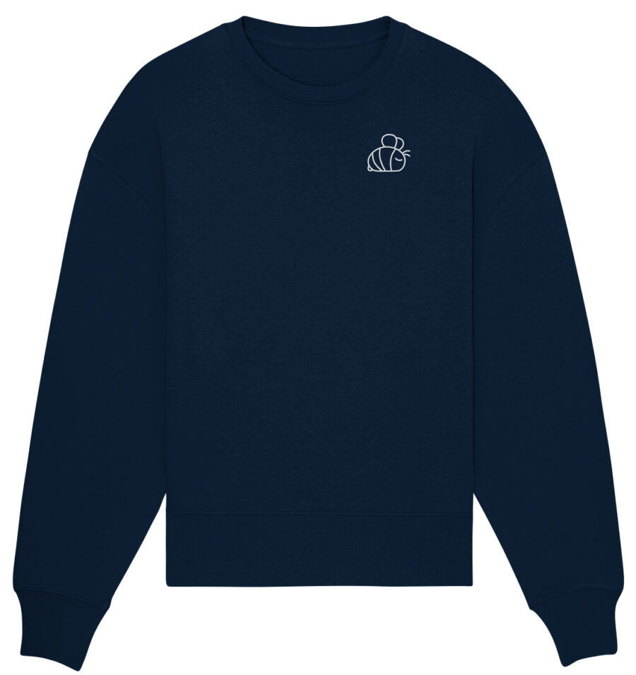 Bee Organic Oversize Sweatshirt French Navy