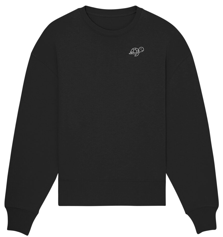 Turtle Organic Oversize Sweatshirt Black