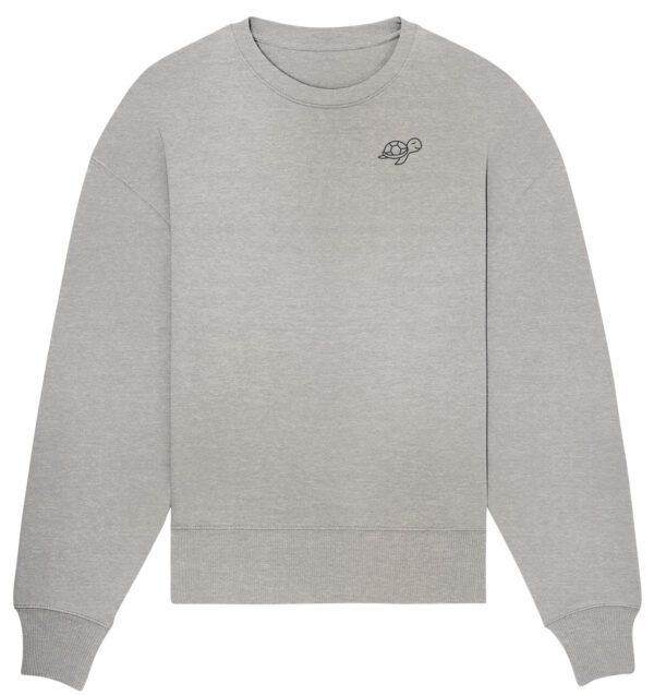 Turtle Organic Oversize Sweatshirt Heather Grey