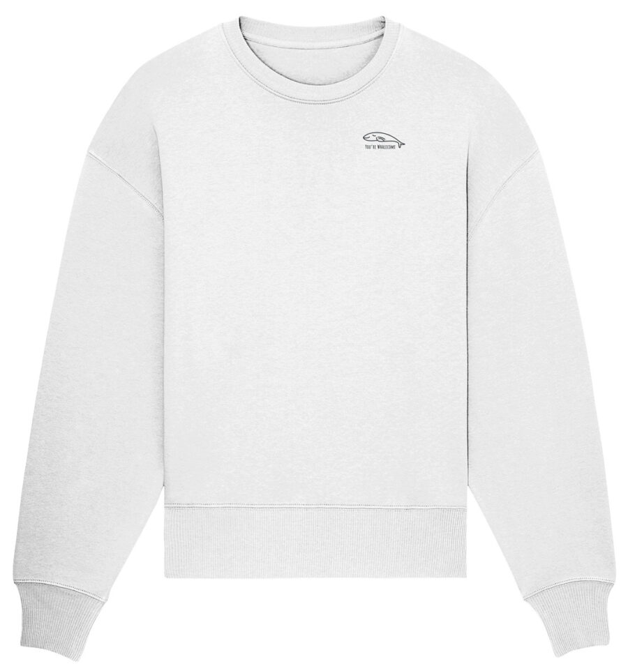 Whale Organic Oversize Sweatshirt White