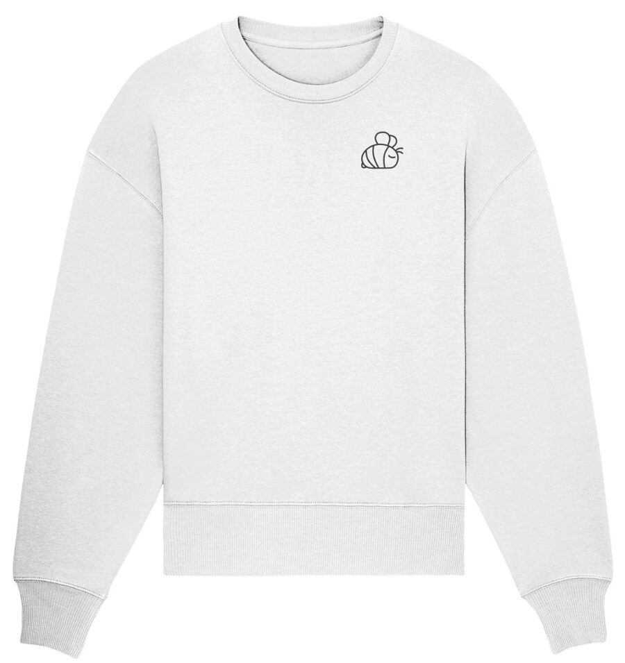 Bee Organic Oversize Sweatshirt White