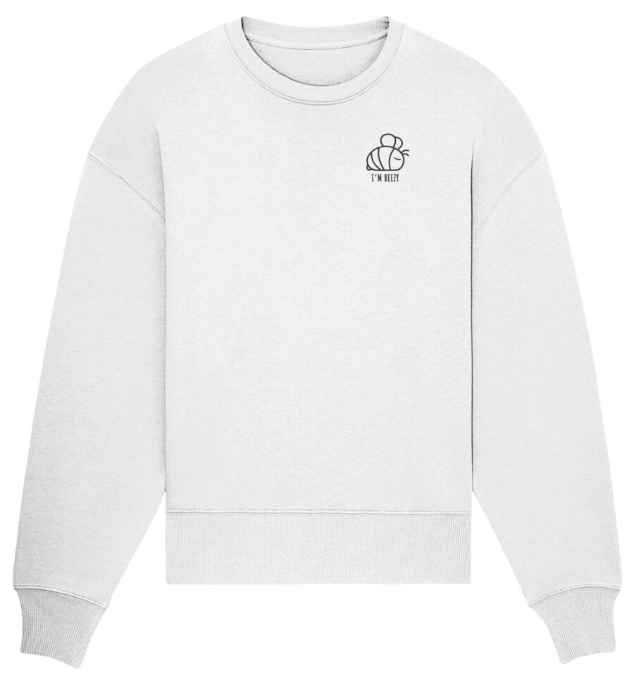 Bee Organic Oversize Sweatshirt White