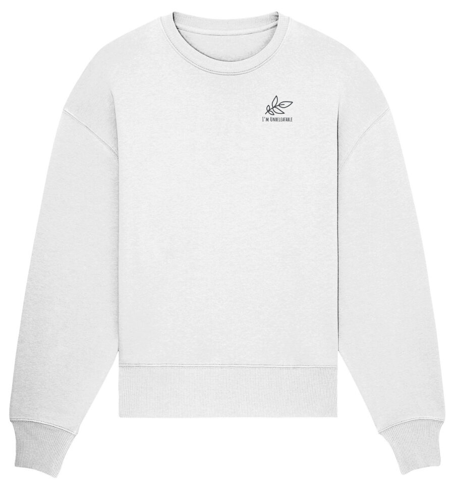 Unbeleafable Organic Oversize Sweatshirt White