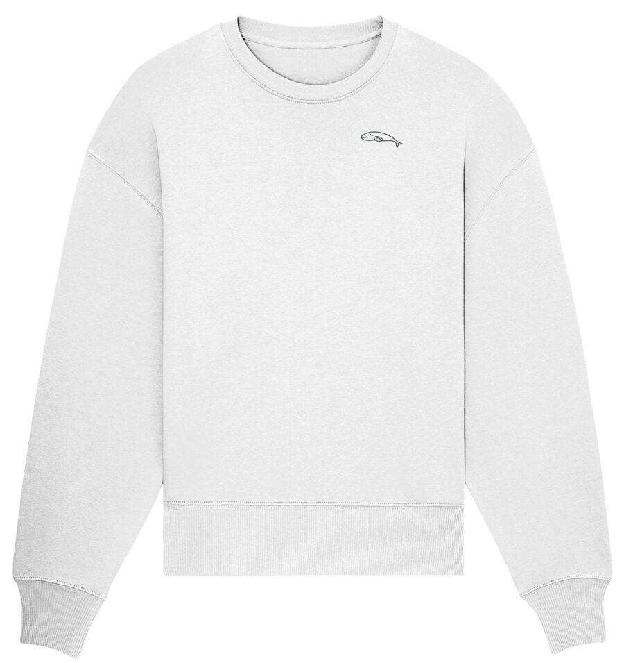 Whale Organic Oversize Sweatshirt White