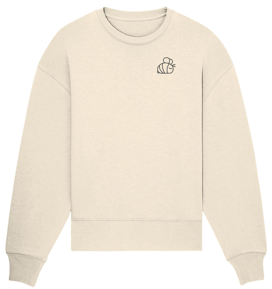 Bee Organic Oversize Sweatshirt Natural Raw