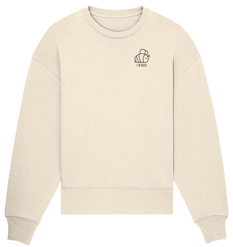 Bee Organic Oversize Sweatshirt Natural Raw