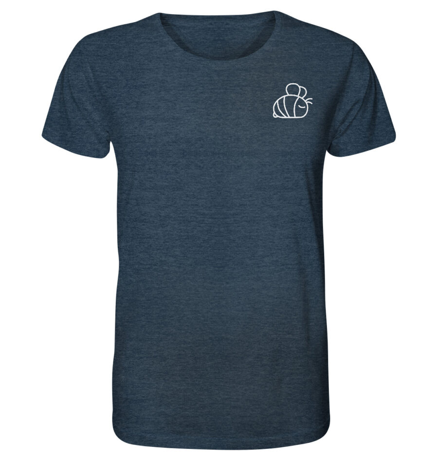 Bee Organic Shirt Dark Heather Blue