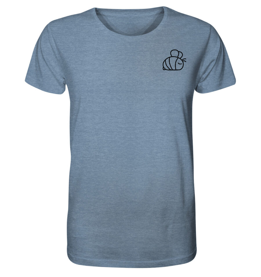 Bee Organic Shirt Mid Heather Blue