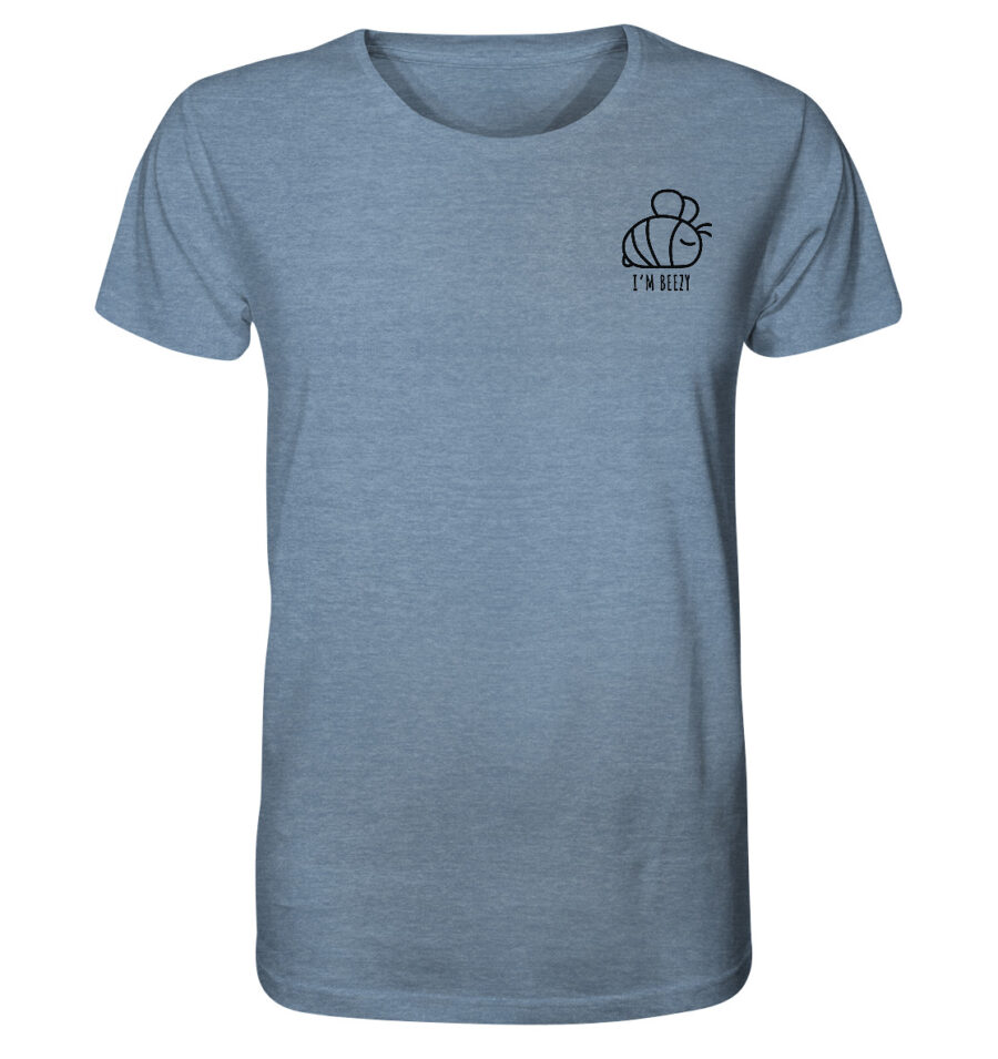 Bee Organic Shirt Mid Heather Blue