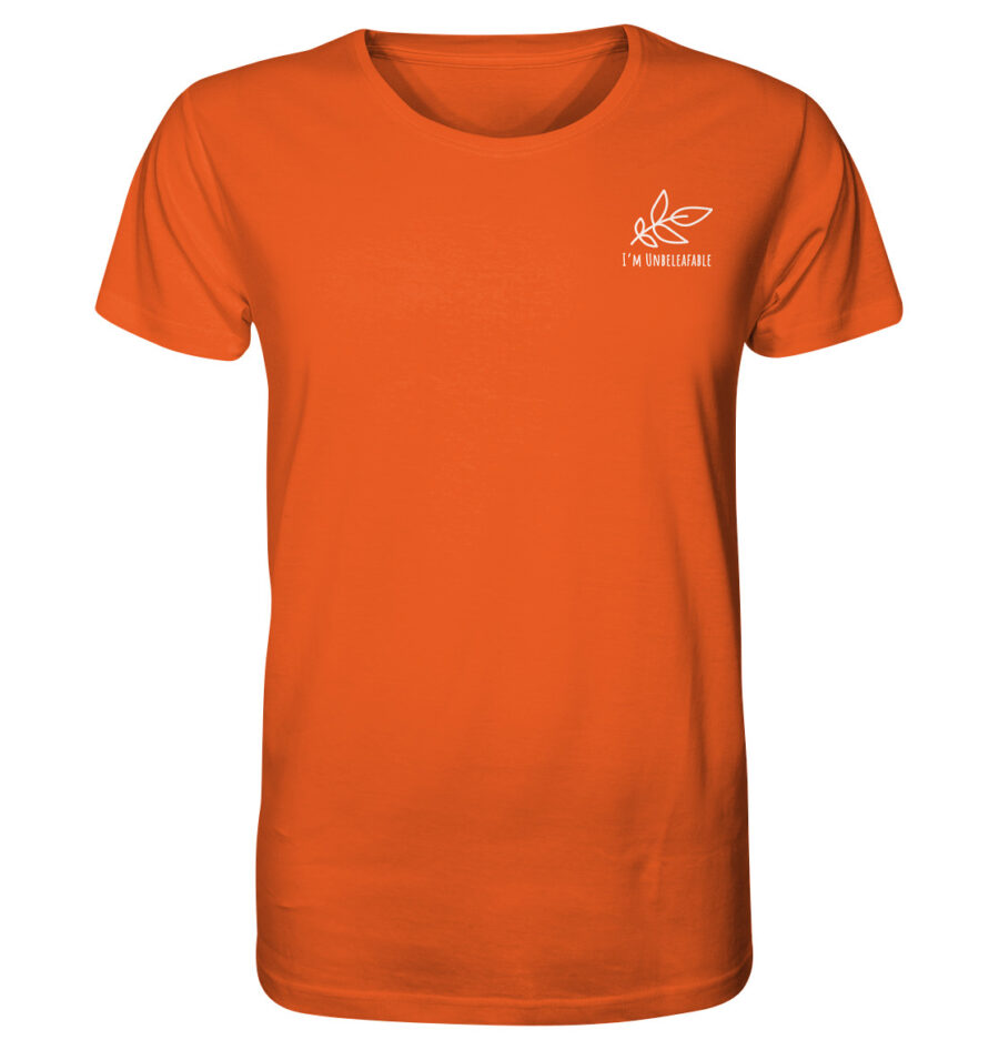 Unbeleafable Organic Shirt Bright Orange