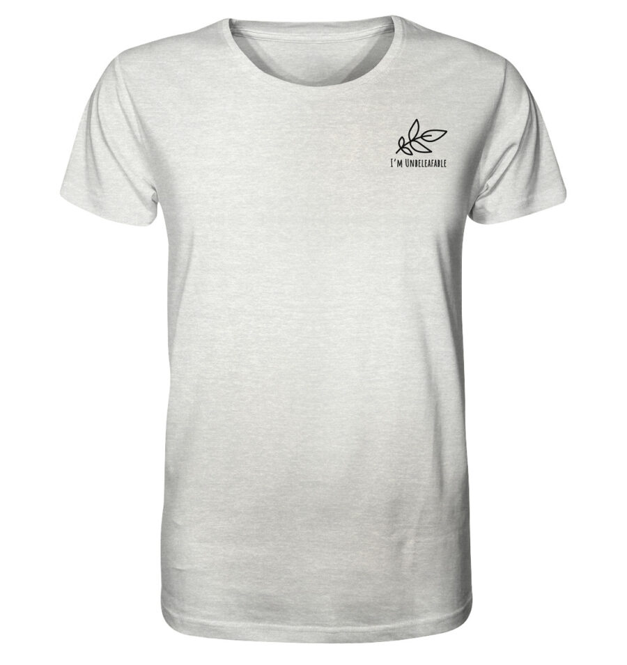 Unbeleafable Organic Shirt Cream Heather Grey