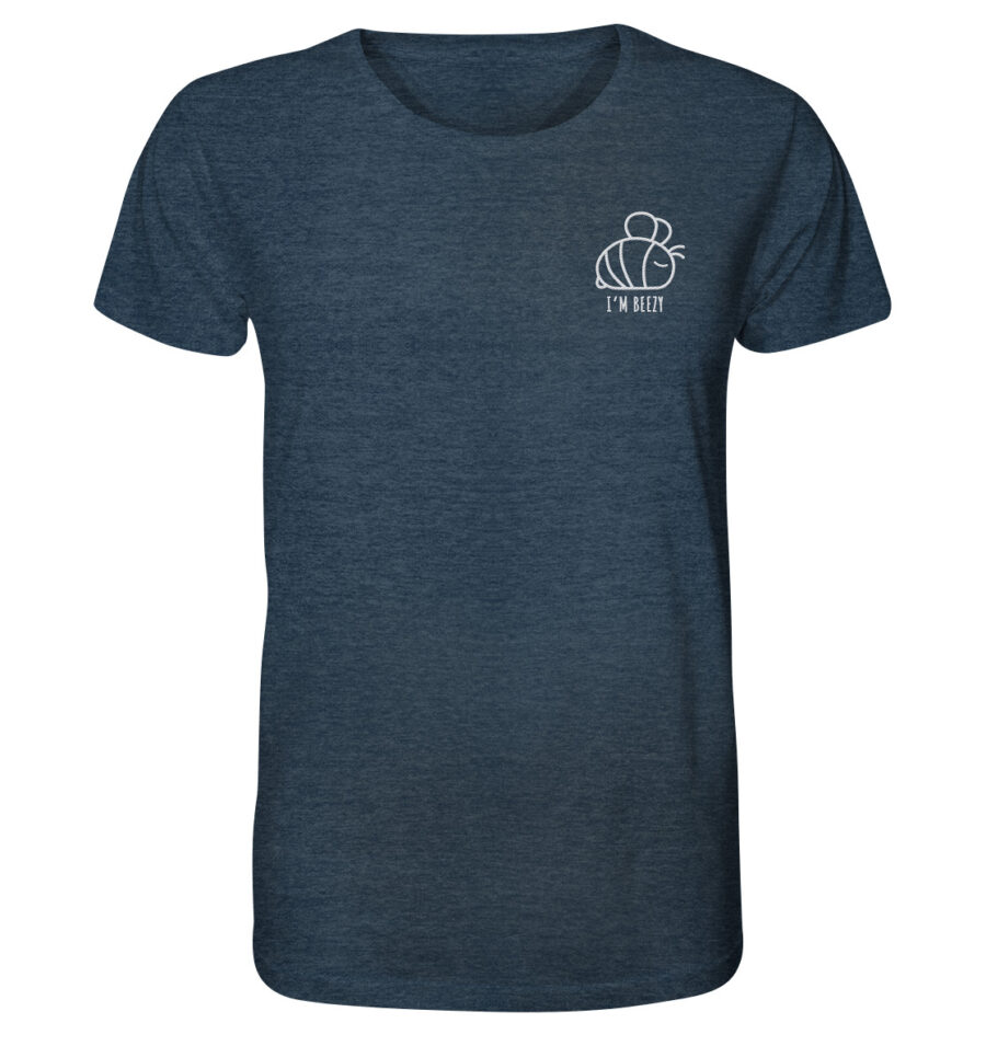 Bee Organic Shirt Dark Heather Blue