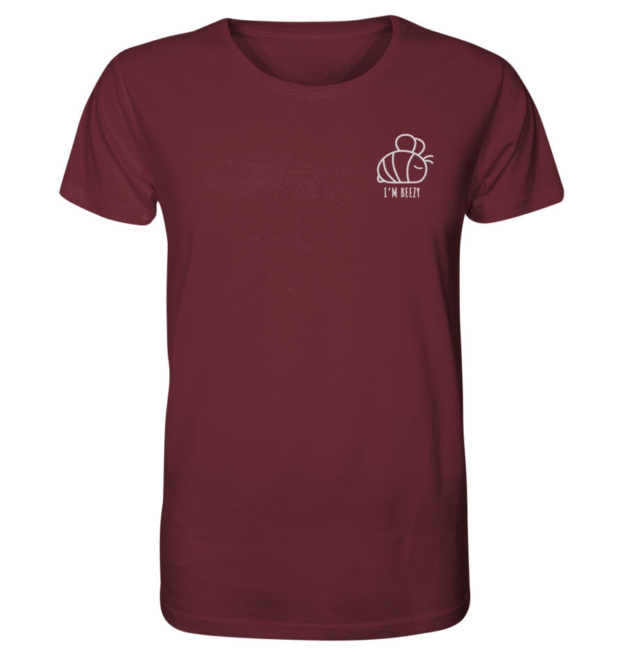 Bee Organic Shirt Burgundy