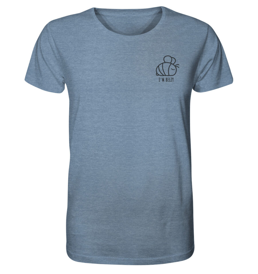 Bee Organic Shirt Mid Heather Blue