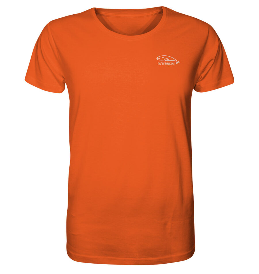 Whale Organic Shirt Bright Orange