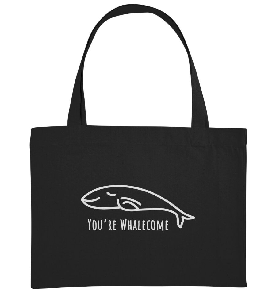 Whale Organic Shopping-Bag Black