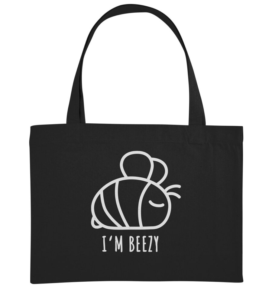 Bee Organic Shopping-Bag Black