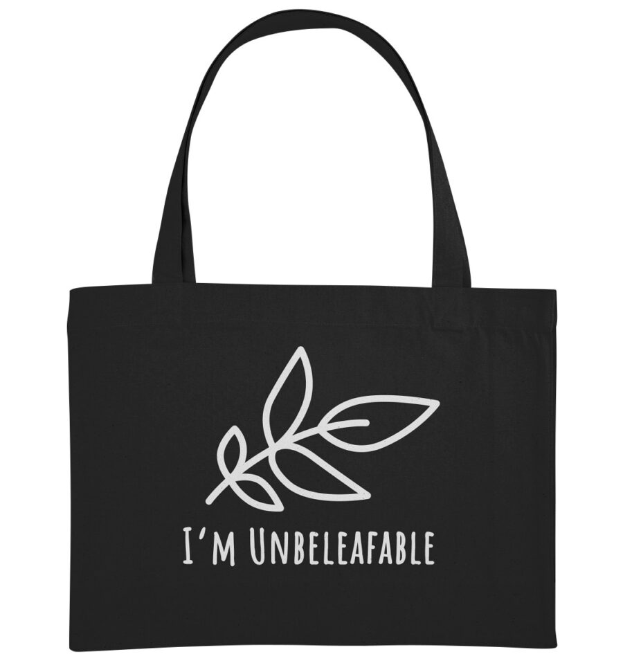 Unbeleafable Organic Shopping-Bag Black