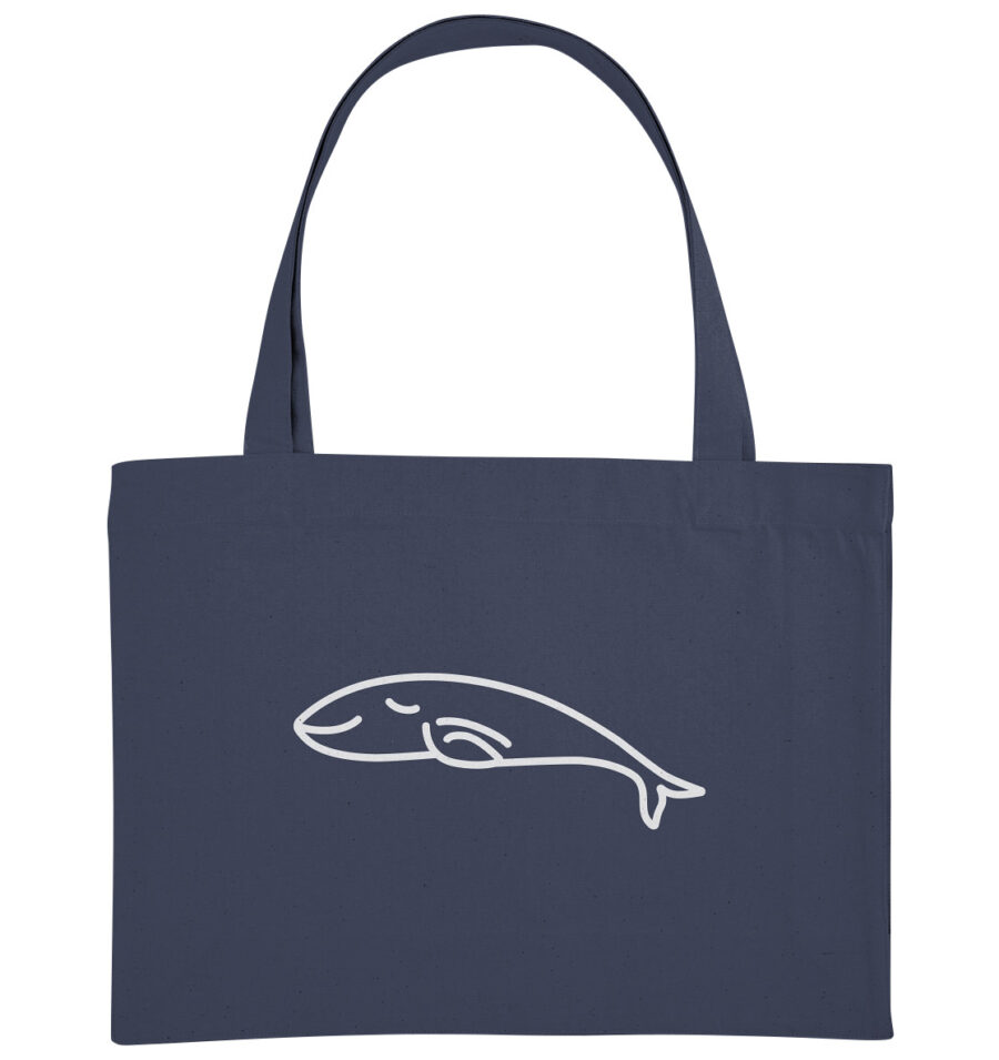 Whale Organic Shopping-Bag Midnight Blue