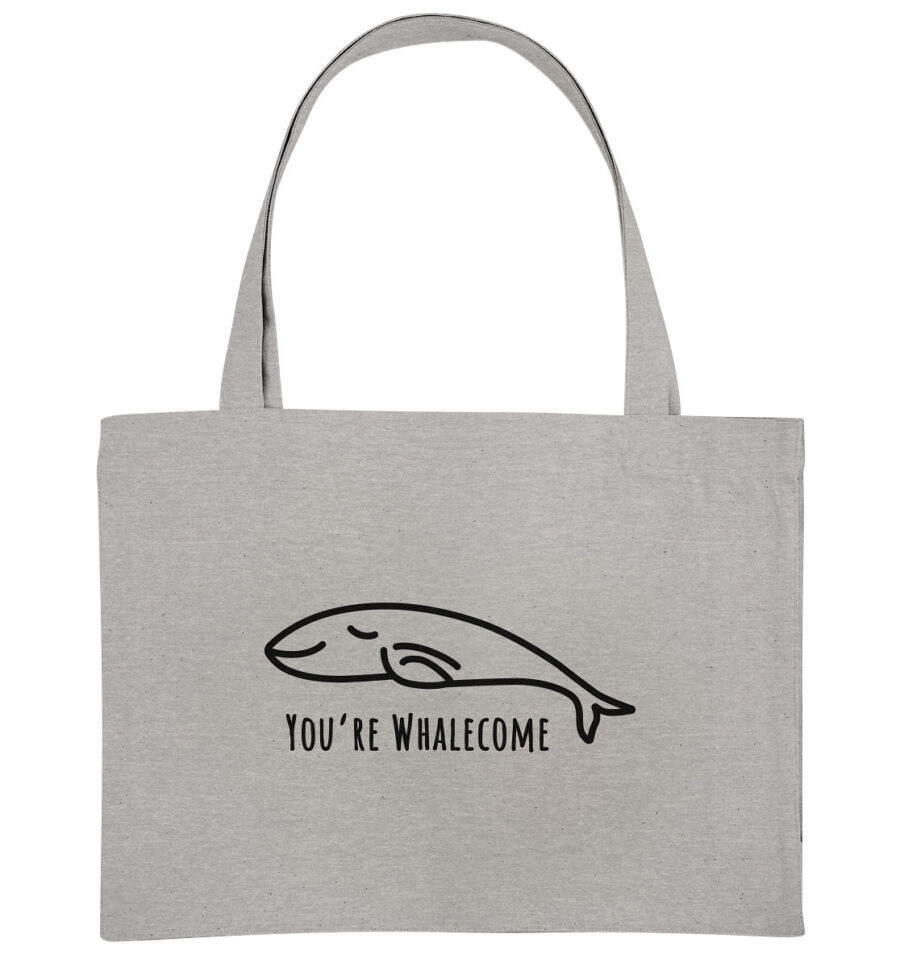 Whale Organic Shopping-Bag Heather Grey