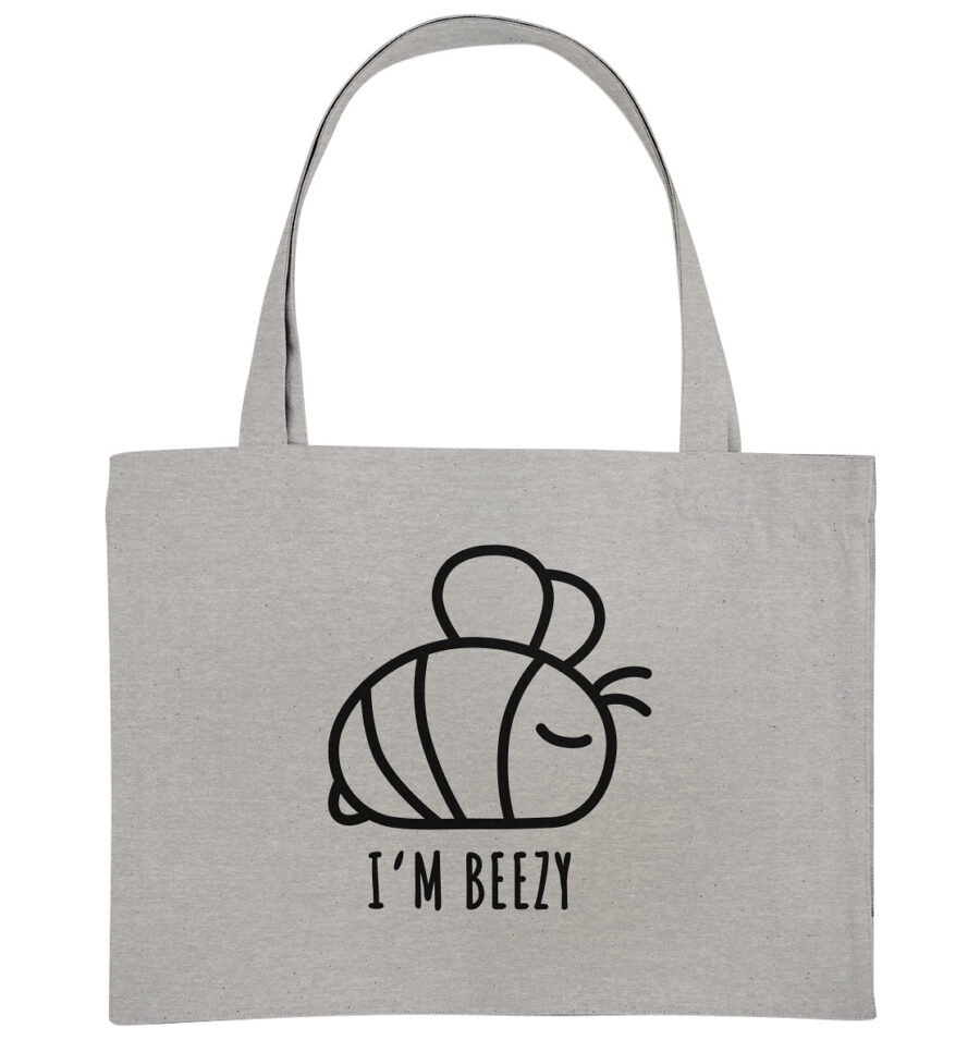 Bee Organic Shopping-Bag Heather Grey