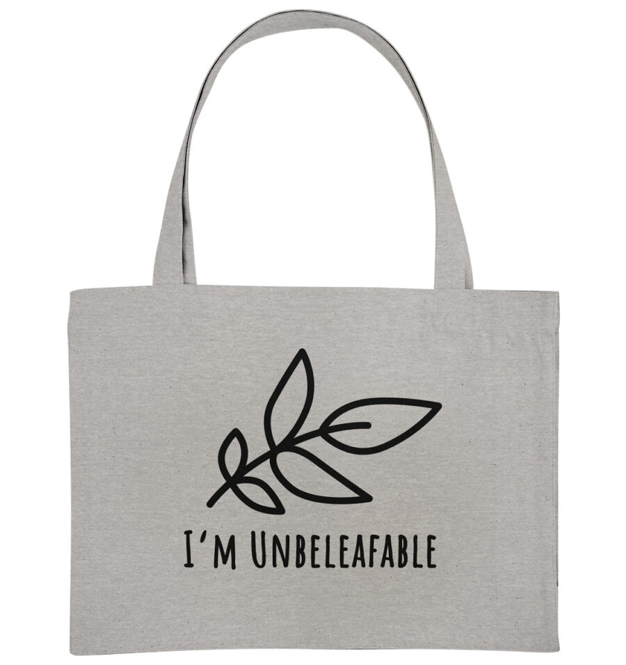 Unbeleafable Organic Shopping-Bag Heather Grey
