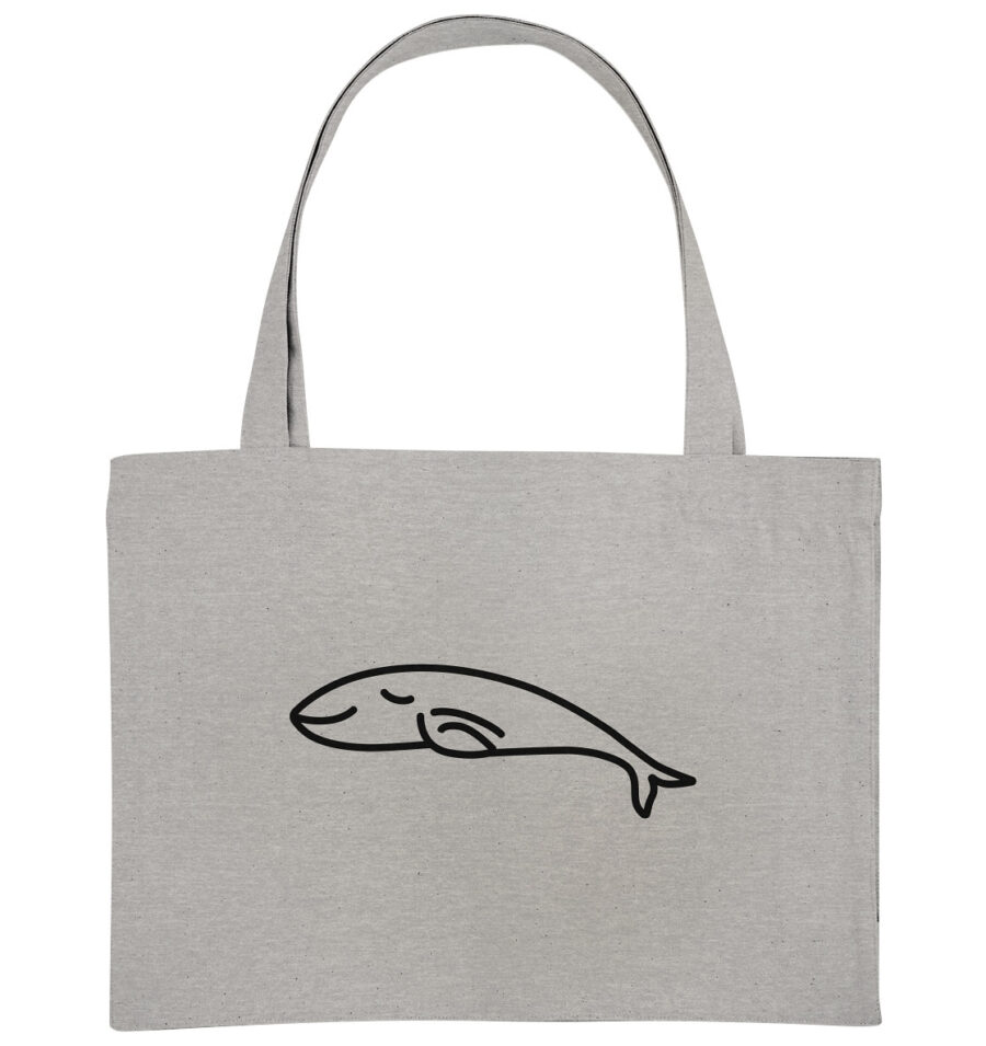 Whale Organic Shopping-Bag Heather Grey
