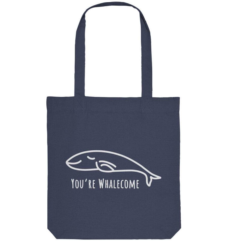 Whale Organic Tote-Bag Midnight Blue