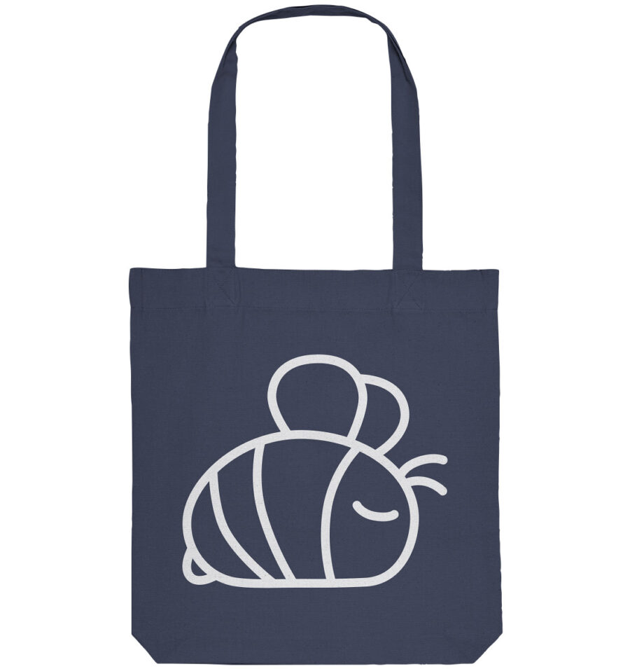Bee Organic Tote-Bag Midnight Blue