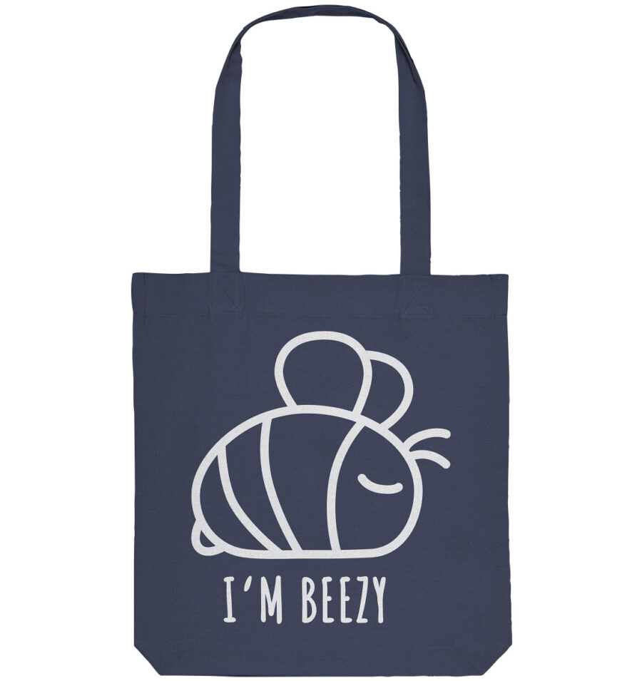 Bee Organic Tote-Bag Midnight Blue