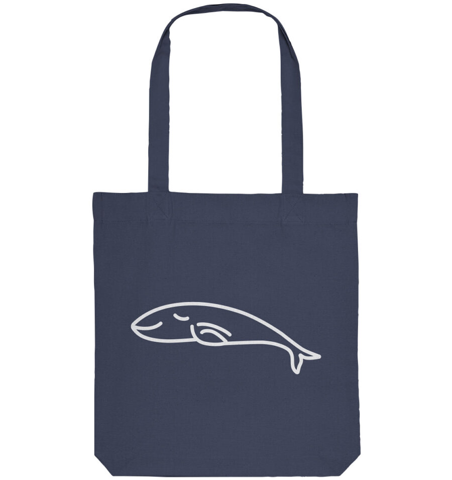 Whale Organic Tote-Bag Midnight Blue