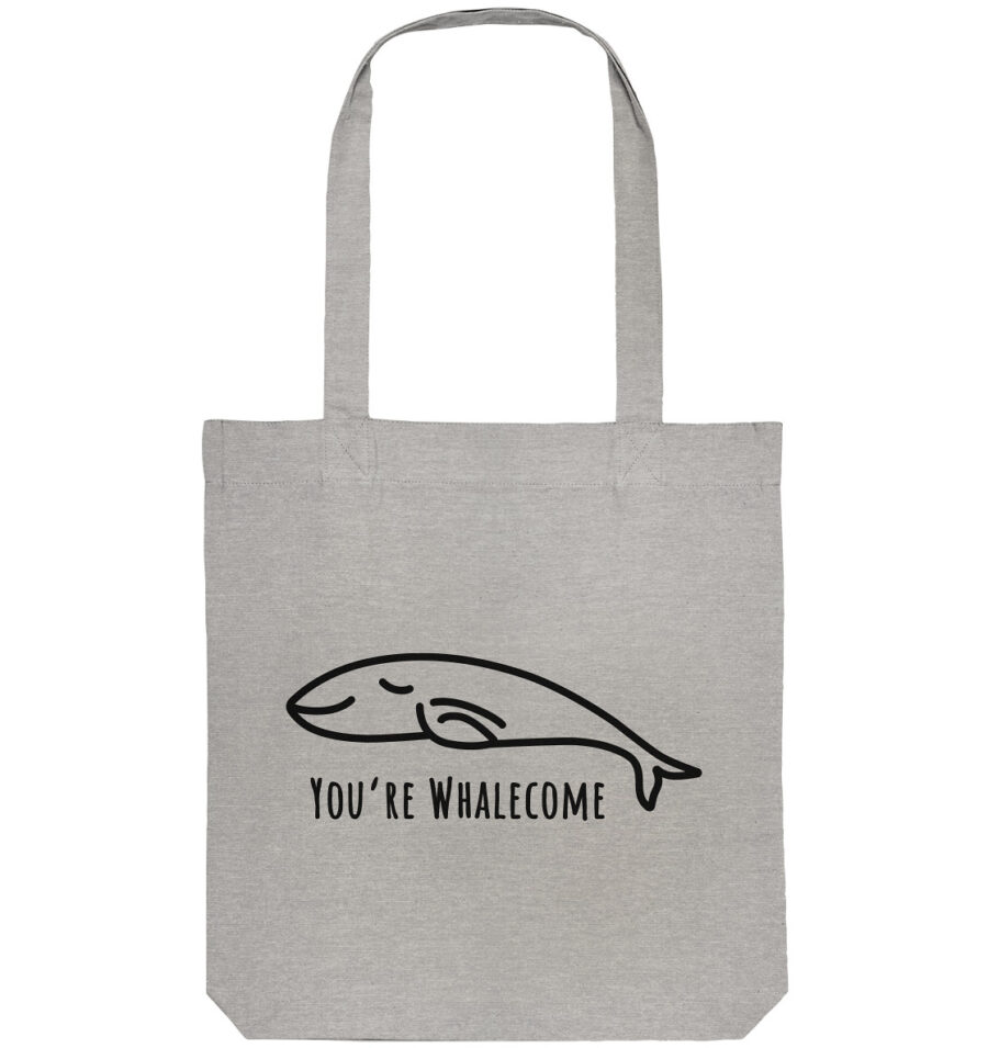 Whale Organic Tote-Bag Heather Grey