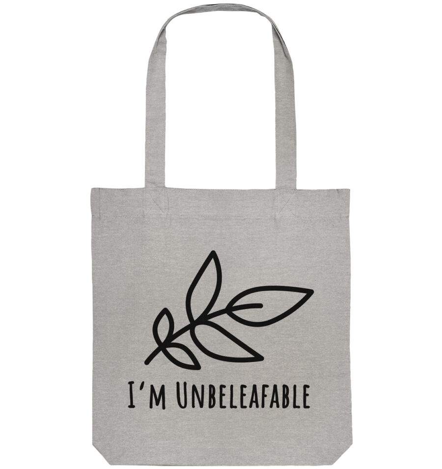 Unbeleafable Organic Tote-Bag Heather Grey