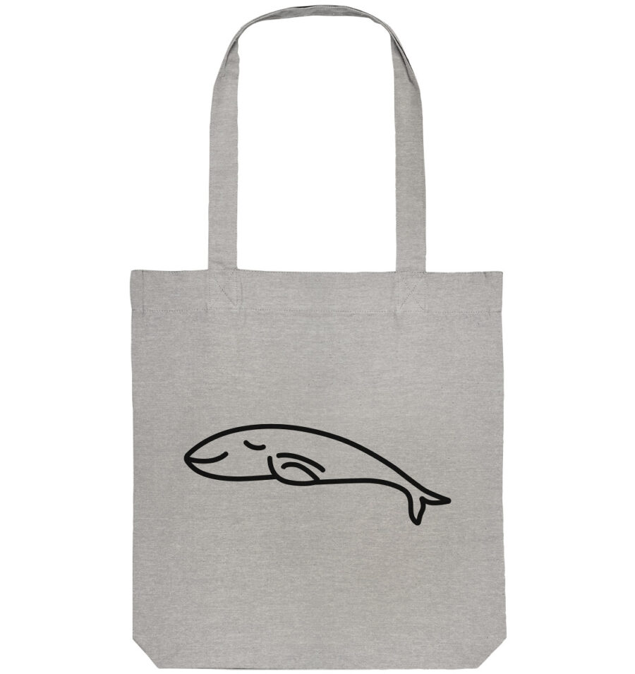 Whale Organic Tote-Bag Heather Grey