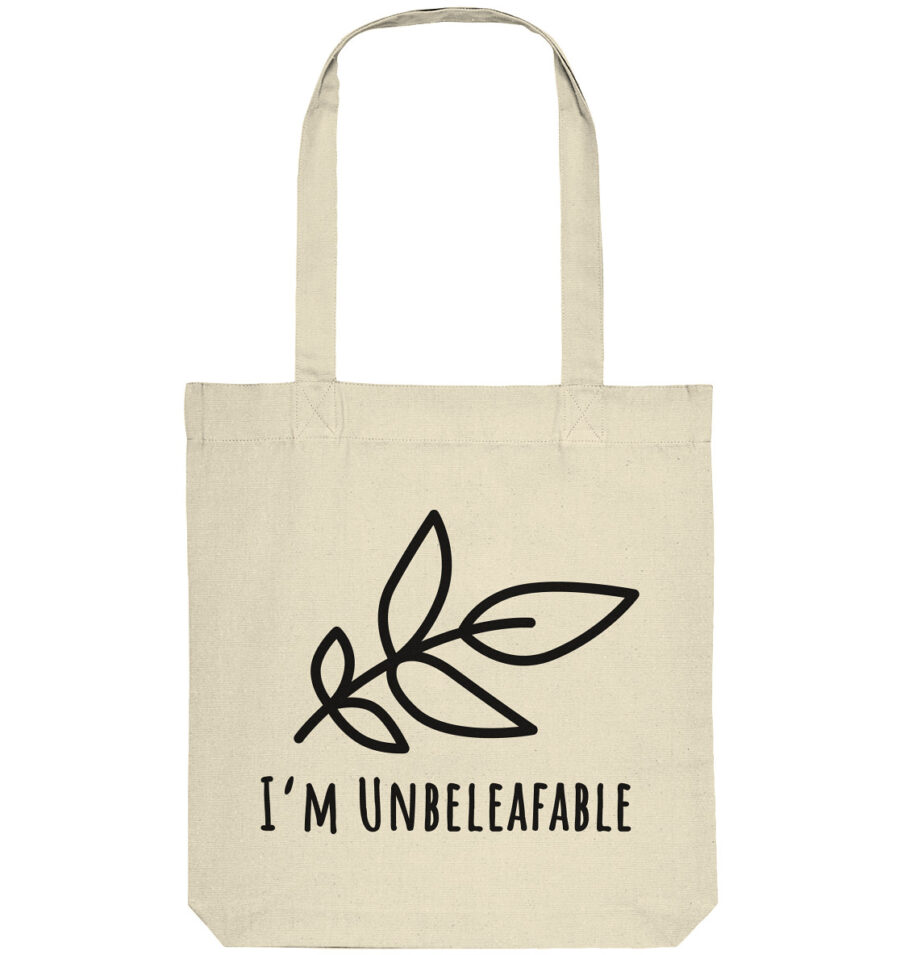 Unbeleafable Organic Tote-Bag Natural