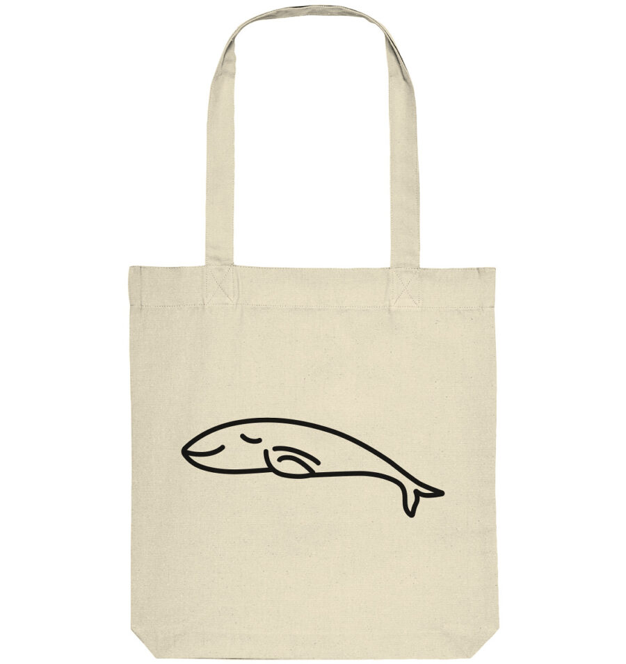 Whale Organic Tote-Bag Natural