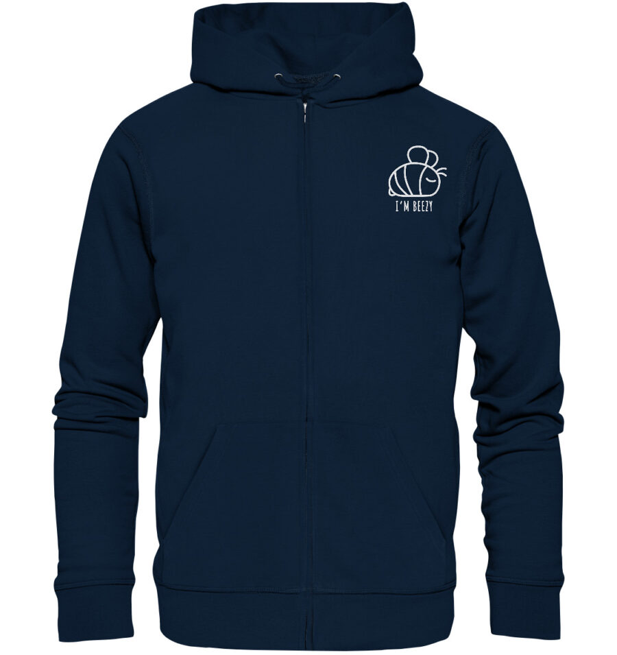 Bee Organic Zipper French Navy