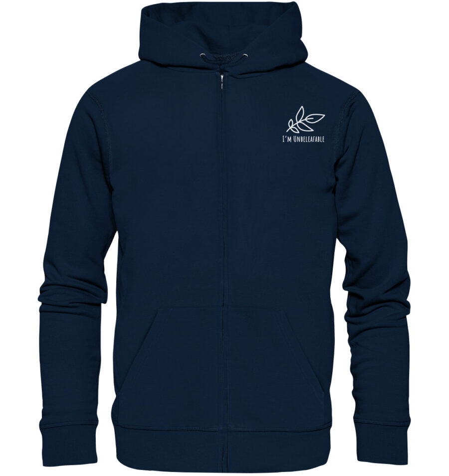 Unbeleafable Organic Zipper French Navy
