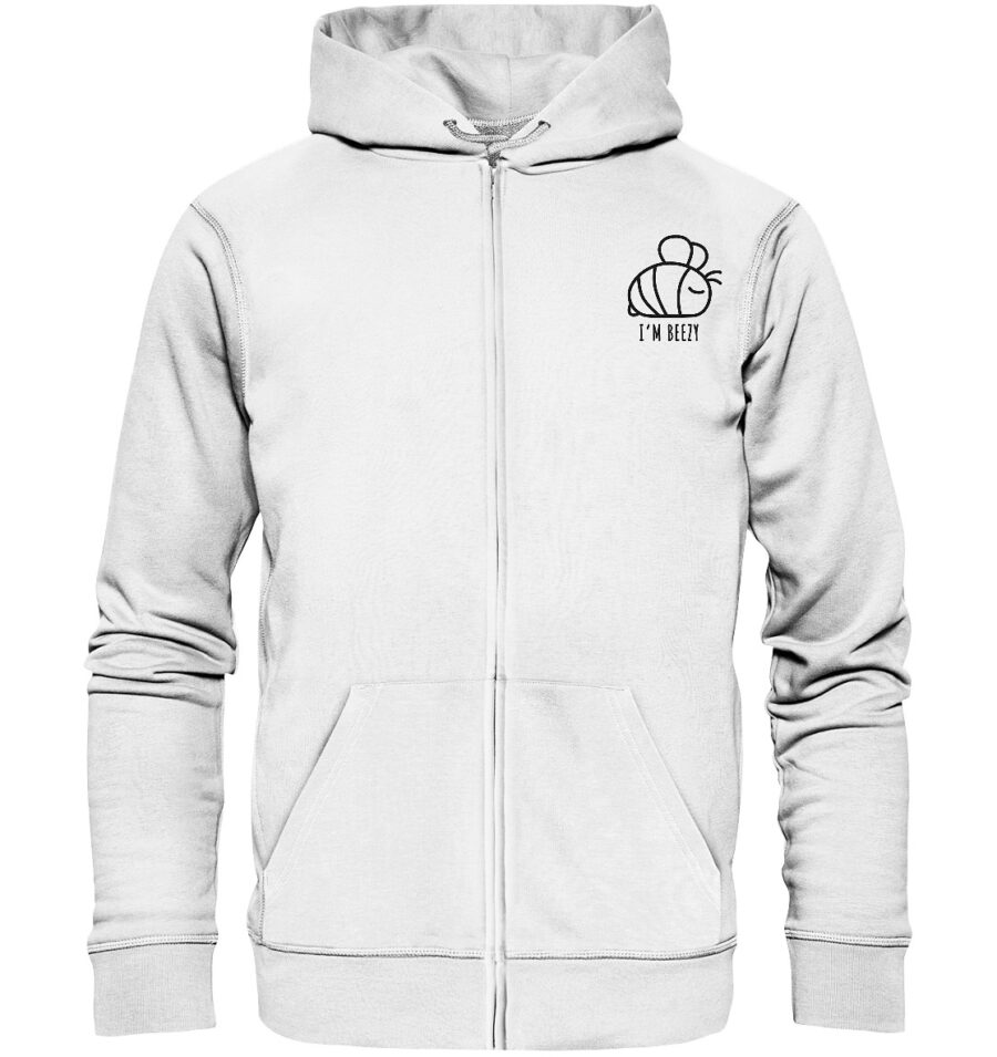 Bee Organic Zipper White