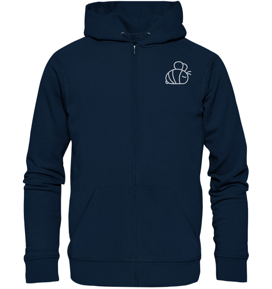 Bee Organic Zipper French Navy