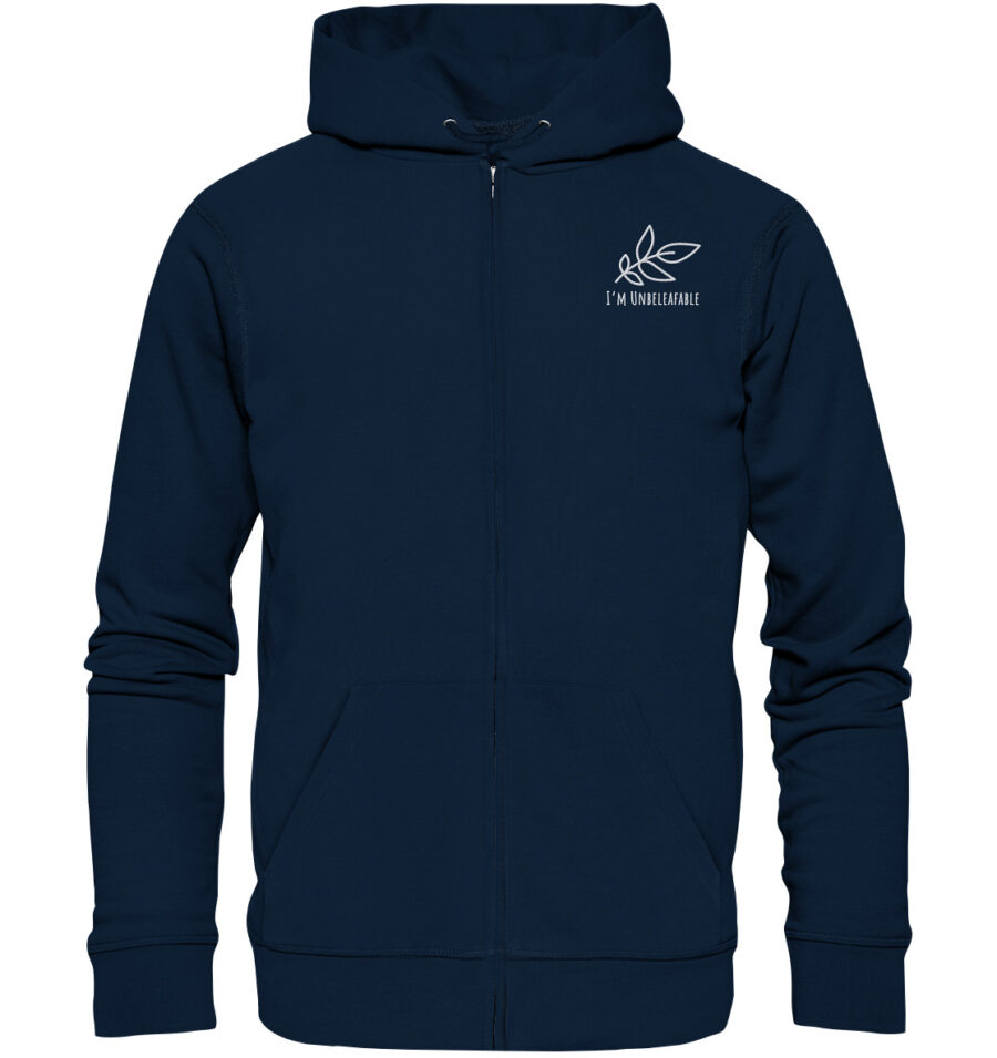 Unbeleafable Organic Zipper French Navy