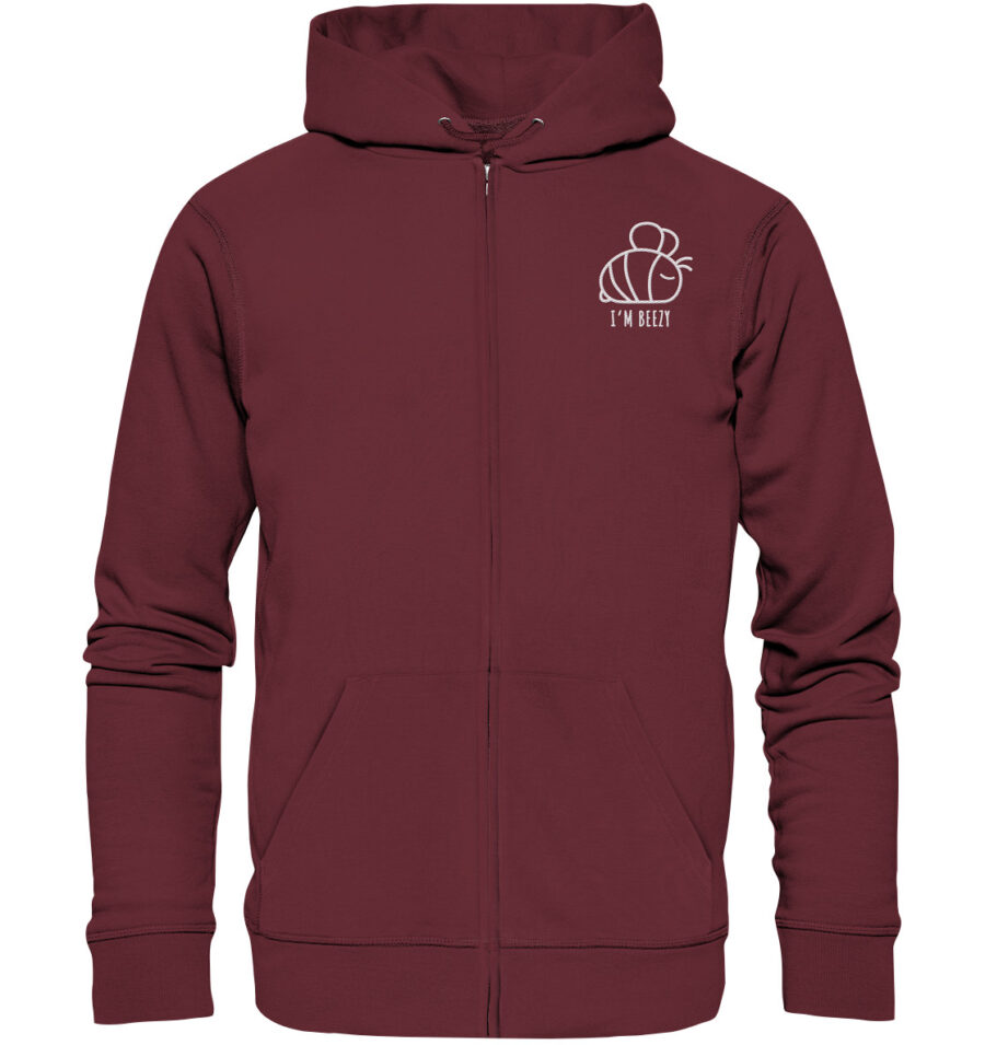 Bee Organic Zipper Burgundy