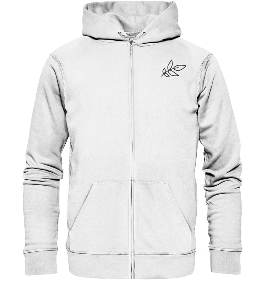 Unbeleafable Organic Zipper White